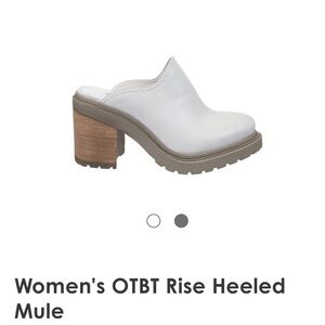 Women's grey Mules with stack Heel